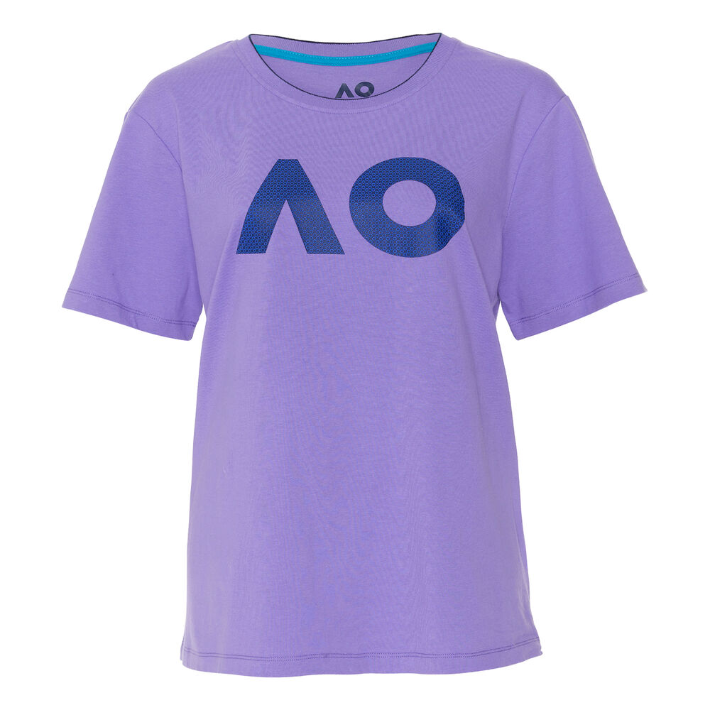 Australian Open AO Stack Print Core Logo T-Shirt Damen in lila, Größe: M