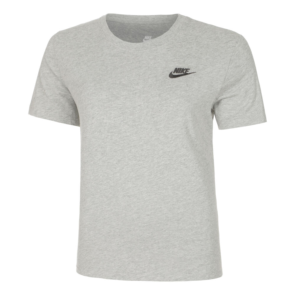 Nike Club T-Shirt Damen in hellgrau, Größe: M