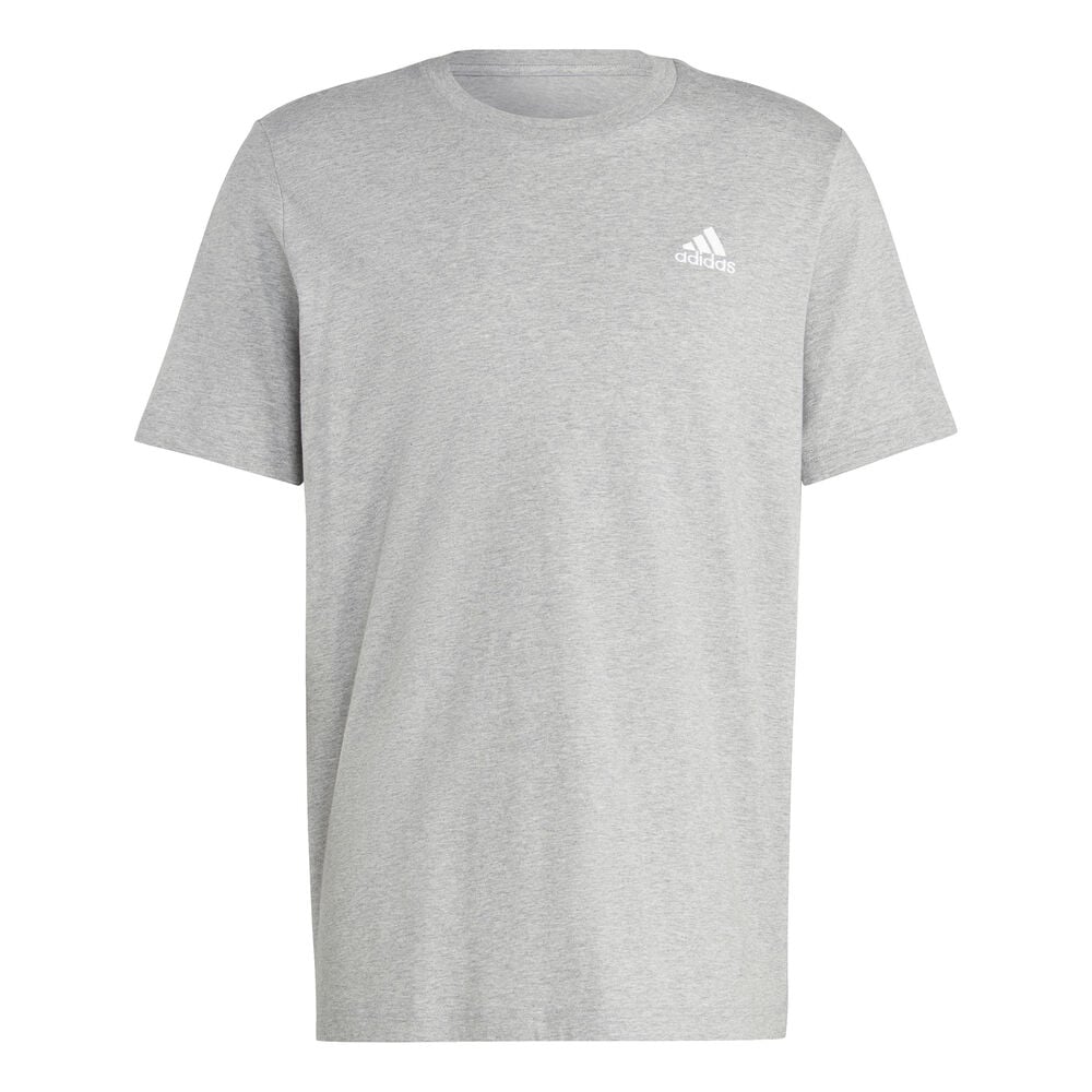 adidas Essentials Single Jersey Embroidered Small Logo T-Shirt Herren in hellgrau, Größe: M