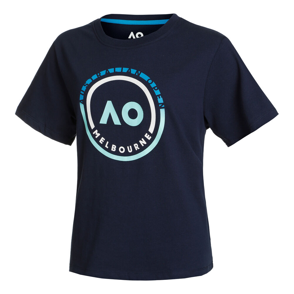 Australian Open AO Round Logo T-Shirt Damen in dunkelblau, Größe: S