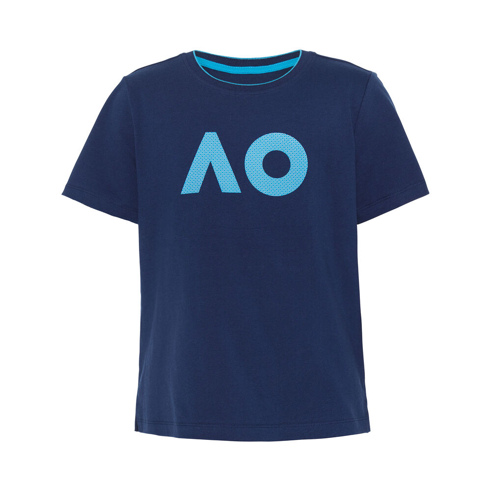 Australian Open AO Stack Print Core Logo T-Shirt Mädchen in dunkelblau, Größe: 134