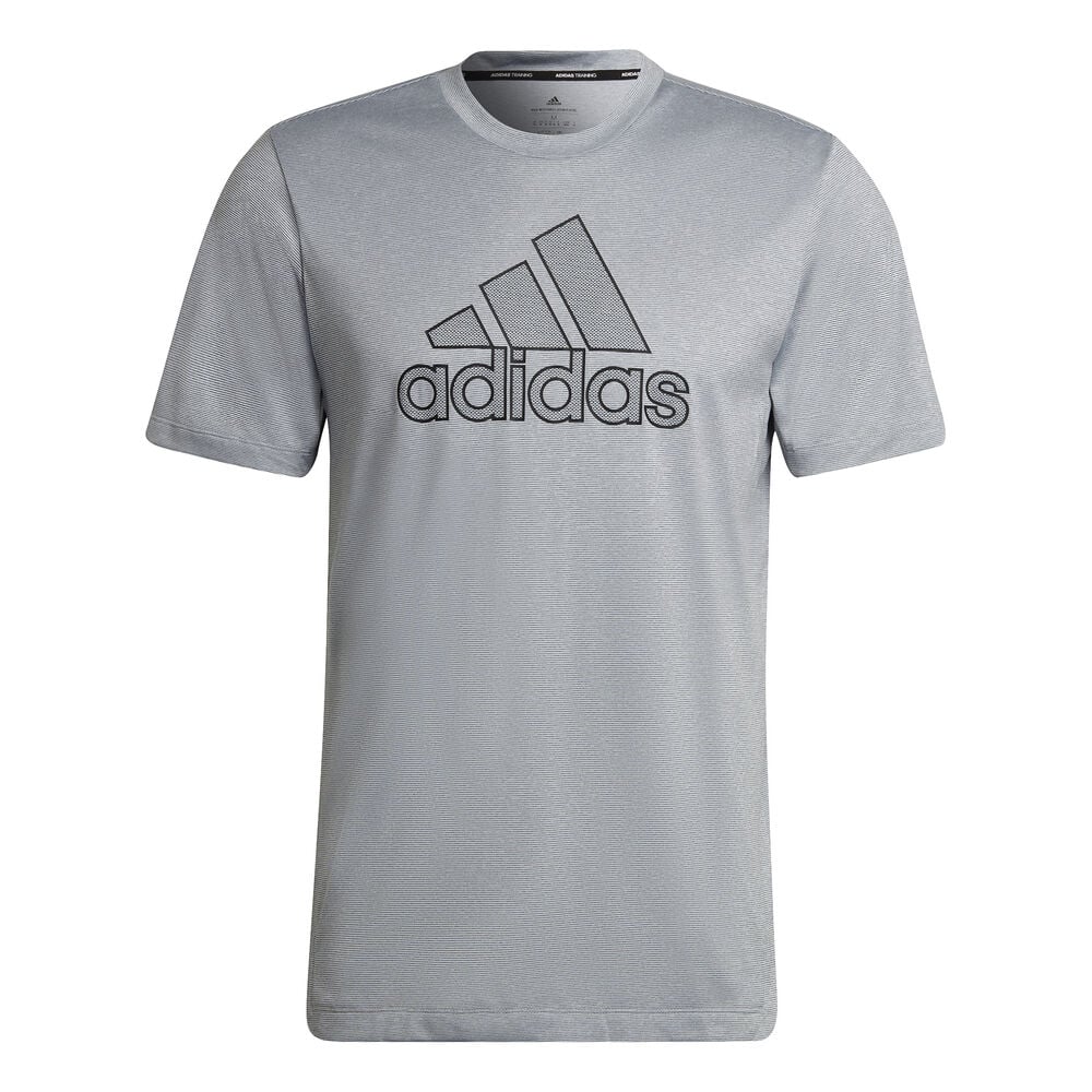 adidas BOS Primeblue T-Shirt Herren in silber, Größe: M