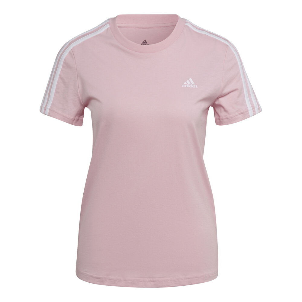 adidas 3 Stripes T-Shirt Damen in rosa