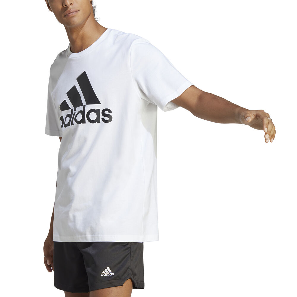 adidas Essentials Single Jersey Big Logo T-Shirt Herren in weiß, Größe: M