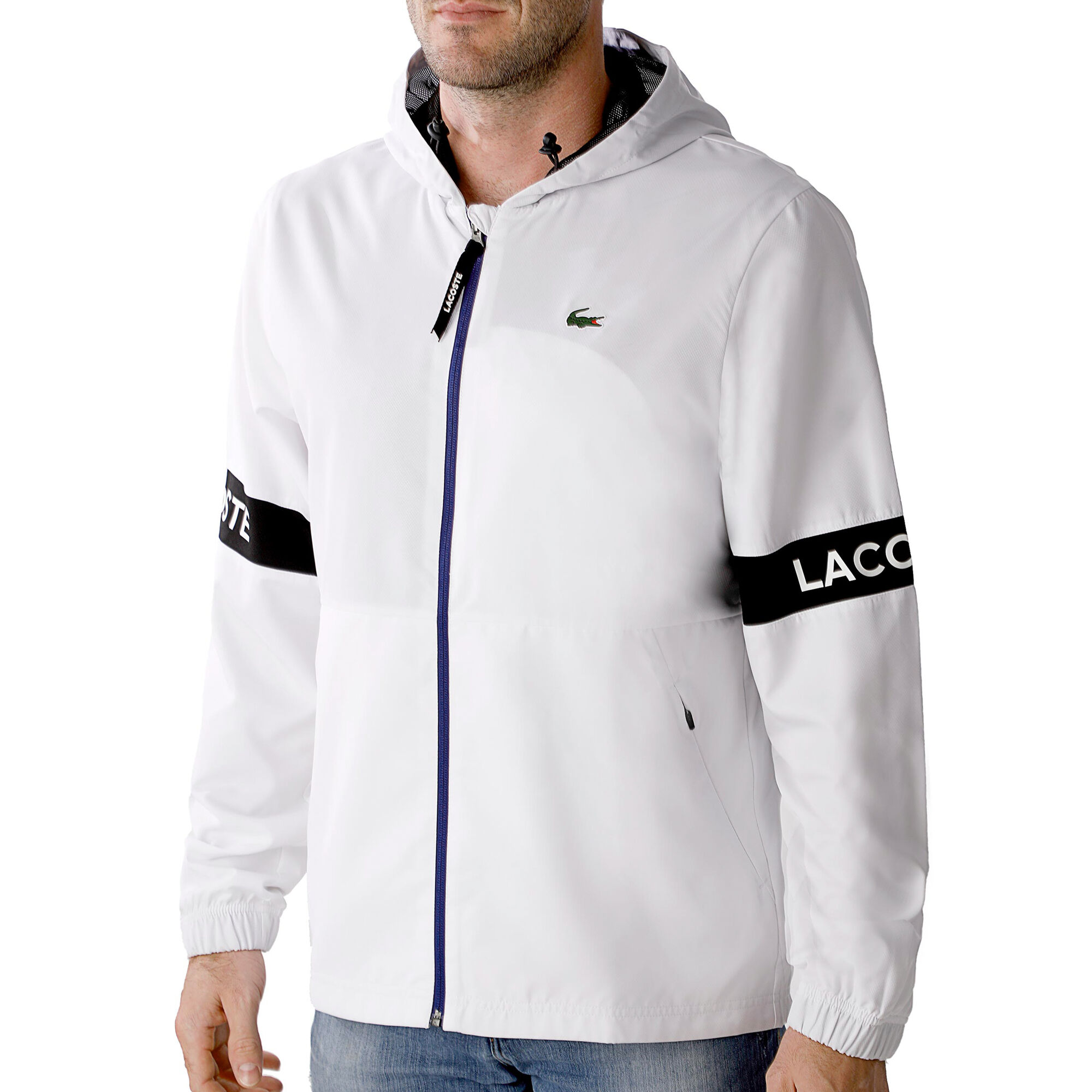 DE | kaufen online Tennis Herren Weiß, Lacoste Point Schwarz Trainingsjacke