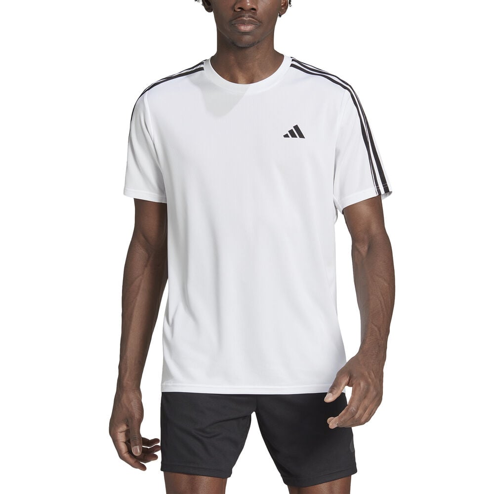 adidas Essentials Train 3-Stripes Training T-Shirt Herren in weiß, Größe: S