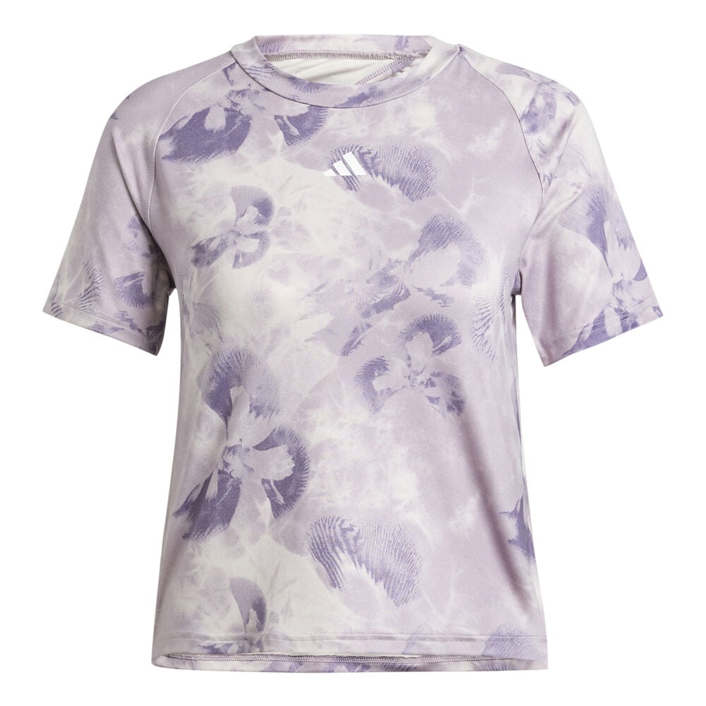 adidas AOP Flower T-Shirt Damen in flieder, Größe: M