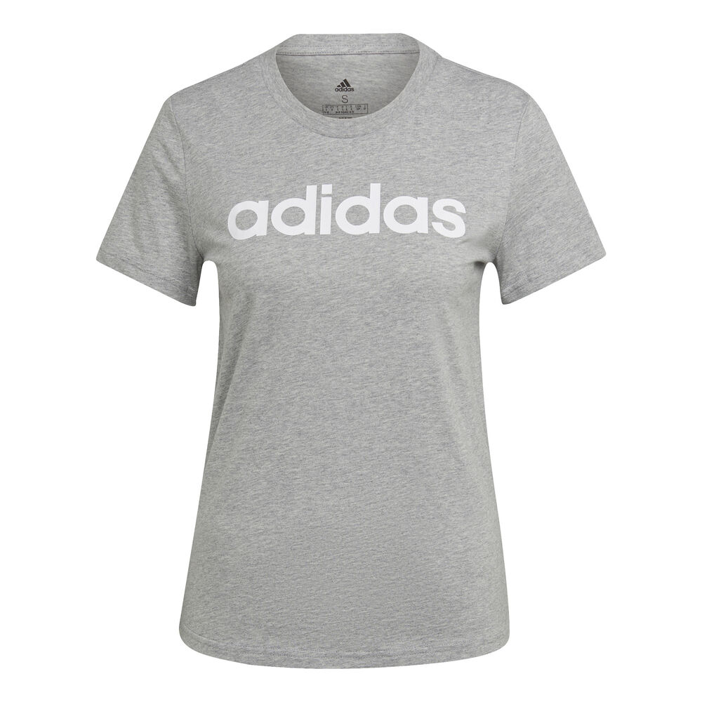 adidas Linear T-Shirt Damen in grau, Größe: M