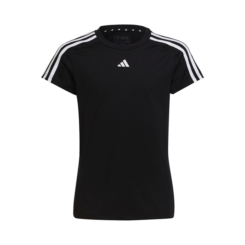 adidas 3-Stripes T-Shirt Mädchen in schwarz