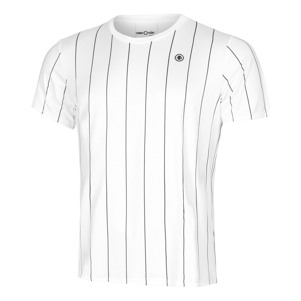 Tennis-Point Stripes T-Shirt Herren in weiß, Größe: XXL