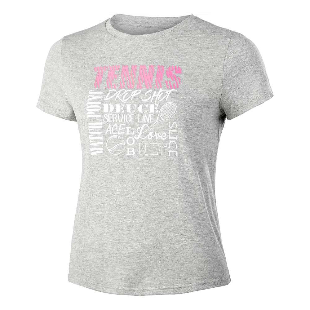 Tennis-Point Tennis World T-Shirt Damen in grau