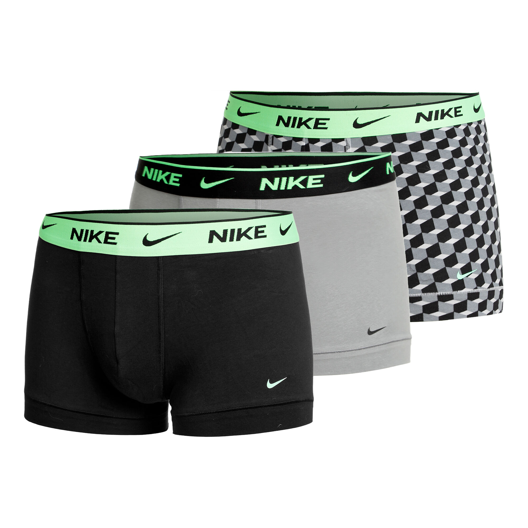 Nike Everyday Cotton Stretch 3er kaufen | DE Boxer Neongrün Trunk Point Herren Tennis Pack Short online Grau