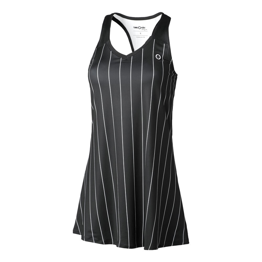 Tennis-Point Stripes Kleid Damen in schwarz