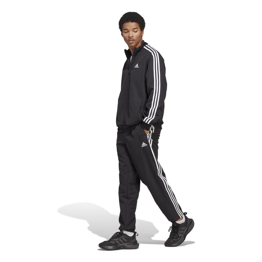 adidas 3-Stripes Woven Trainingsanzug Herren in schwarz, Größe: XL