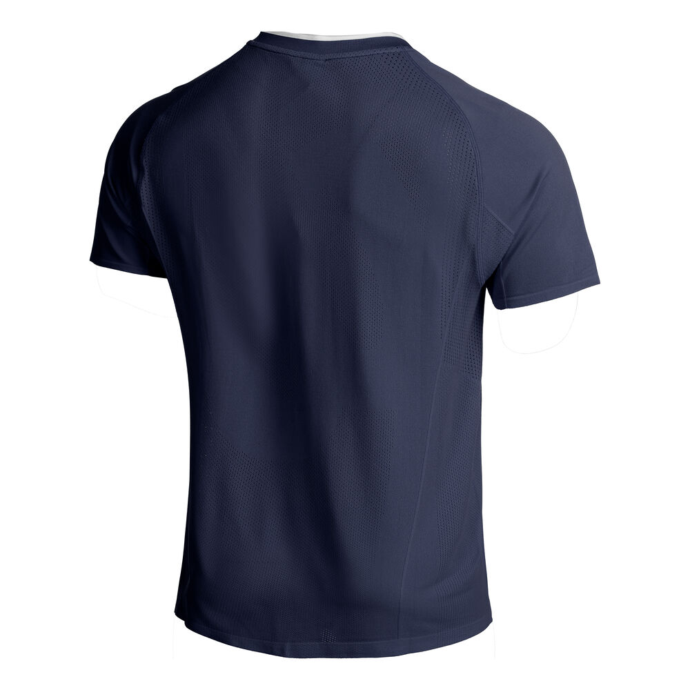 Wilson Players Seamless Zip Henley 2.0 T-Shirt Herren in blau