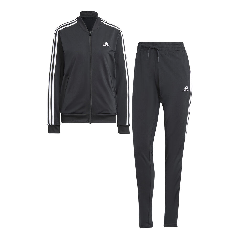 adidas 3 Stripes Trainingsanzug Damen in schwarz, Größe: S