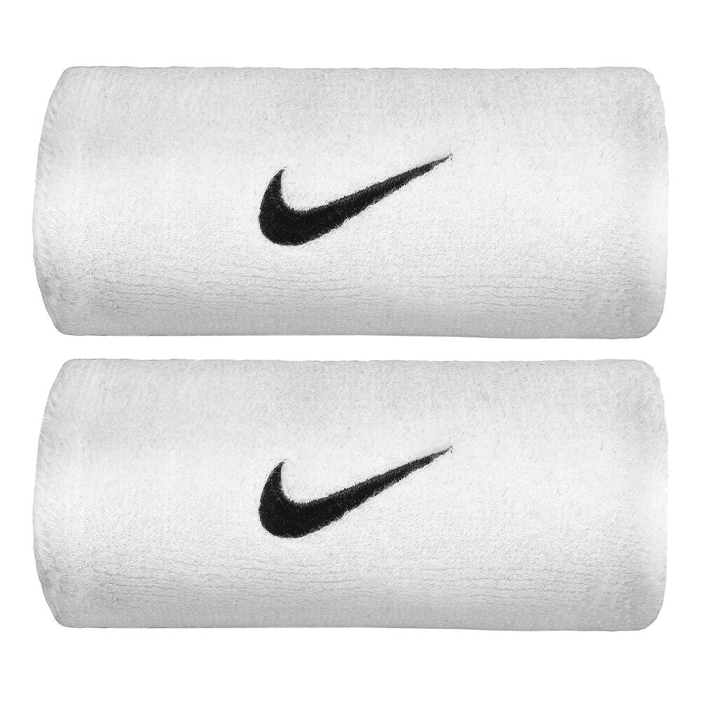 Nike Swoosh Doublewide Schweißband 2er Pack in weiß, Größe: