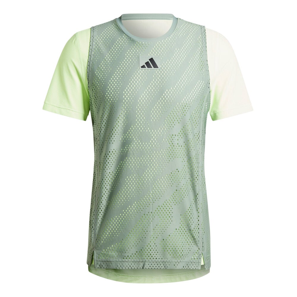 adidas Mesh Pro T-Shirt Herren in hellgrün, Größe: L