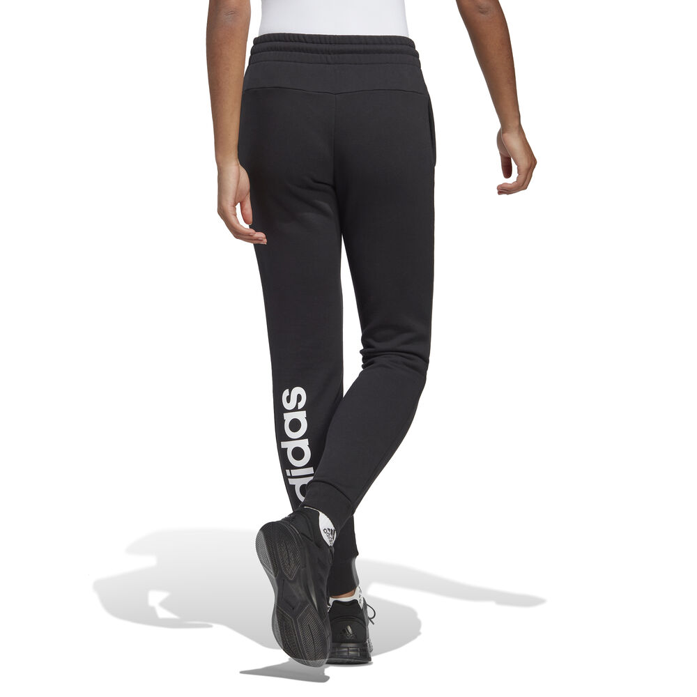 adidas Essentials Linear French Terry Cuffed Trainingshose Damen in schwarz, Größe: S